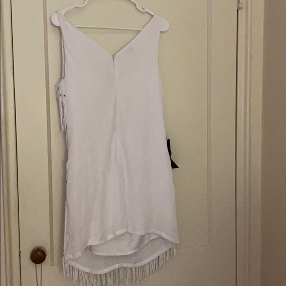 NWT Bebe white dress with fringes size: M - Picture 7 of 9